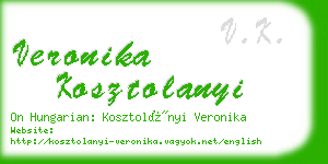 veronika kosztolanyi business card